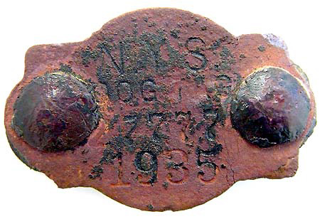 1935 New York State Dog Tag