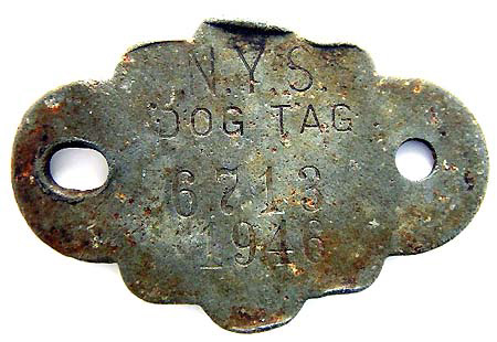 1946 New York State Dog Tag