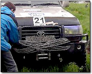 Electric Winch on Toyota Land Cruiser