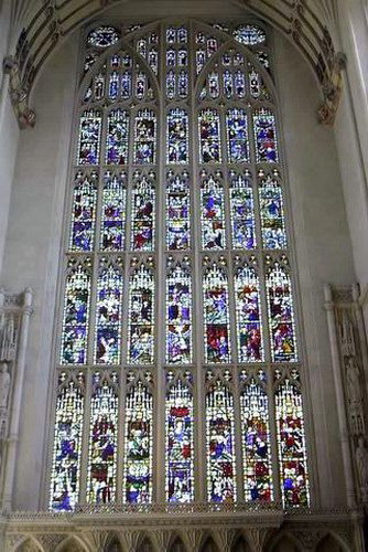 19- Stained Glass Windows in Bath Cathedral, UK