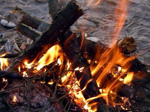 11- Camp-fire on Baltic Sea Beach in Estonia