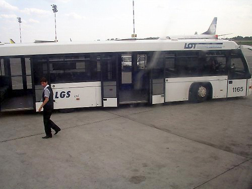 050-2- Bus's Ready To Take Passengers the Airport Terminal