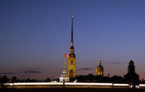 124- St. Peter and Paul Fortress at White Night