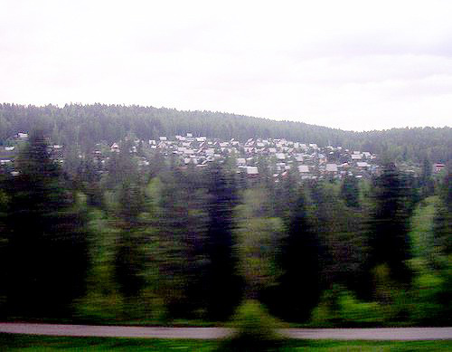 195- Passing by a Siberian Village