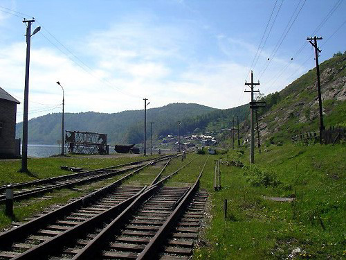 044- Walking on Railroad Towards a Village