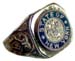 06 NY State Signet Ring Silver Plate