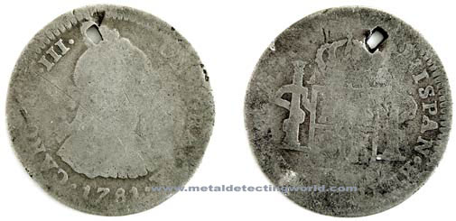 1781 1 Real Silver Coin, Carolus III, Portrait Type