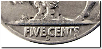 Mint Mark Location on Buffalo Nickel