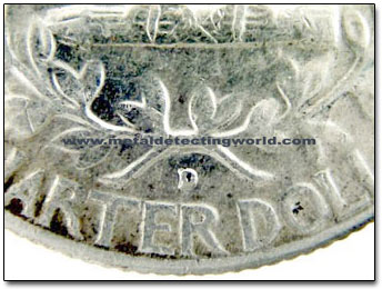 Mint Mark Location on Silver Washington Quarter