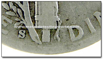 Mercury Dime Mint Mark Location