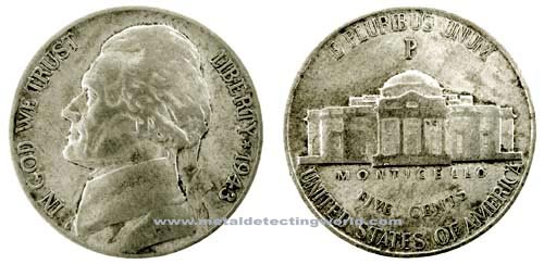 1943P War Jefferson Nickel