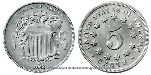 US Shield Nickel 5 Cents