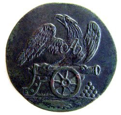 American 1812 War 3rd Regiment of Artillerists Button