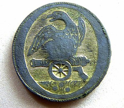 American 1812 War Artillery Button
