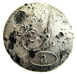 American 1812 War Infantry, 8th Regiment Button