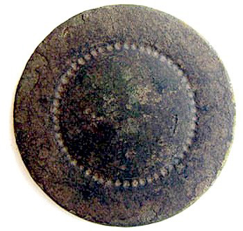 Flat 1-piece Civilian Button, American Rev War Period (6)