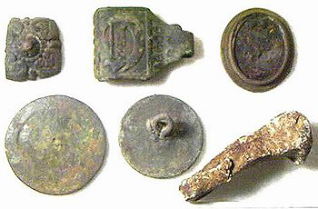 Group of Relics with Buttons, ca.1777