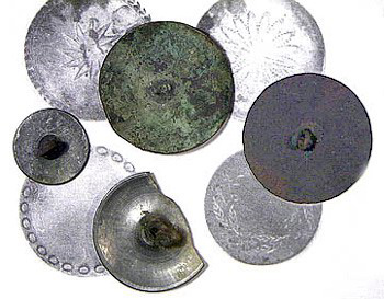 Pewter and Brass Buttons, Rev War Period (2)