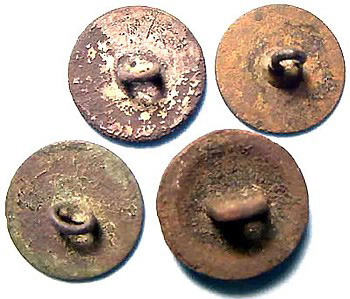 Rev War Period 1-piece Plain Brass Buttons (1)