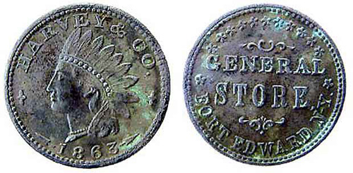 13- Patriotic Civil War Tokens 1863_harvey&co_371