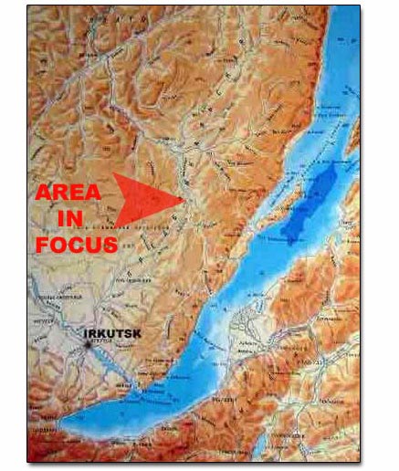 Fragment of Topographical Map of Lake Baikal