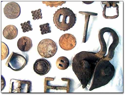 Coins and Artifacts Recovered with a Metal Detector