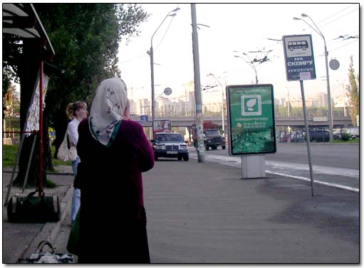 Commuters Waiting for Bus