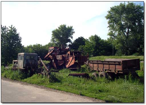 Abandoned Soviet Collective Farm Machinery