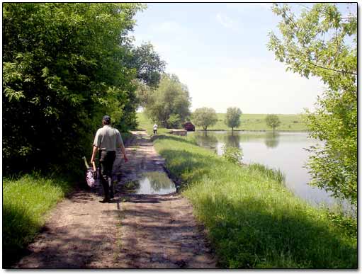 Walking on River Dam