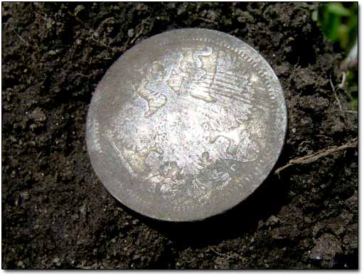 Dug Russian Silver Coin