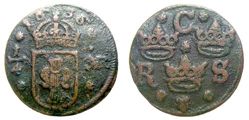 Sweden 1636 1/4 Ore