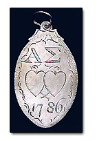 Post-Revolutionary War Silver Love Charm