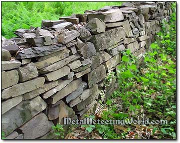 Stone Wall in the Woods, Ulster County, New York