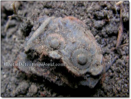 A Piece of German Leather Ammo Pouch with Brass Tacks