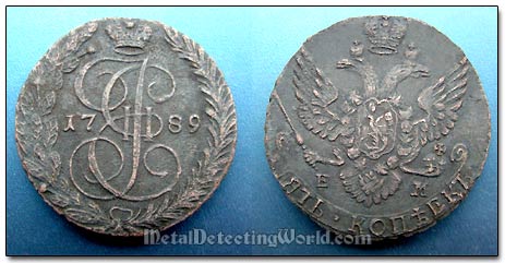 1789 5 Kopeks Tsarina Catherine II