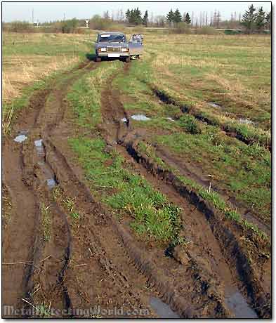 Challenging Muddy Field Road