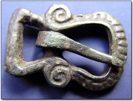 Shoe-Belt Buckle with Bronze Tine