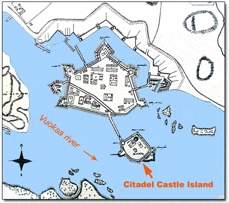 korela Fortress Scheme in 1710