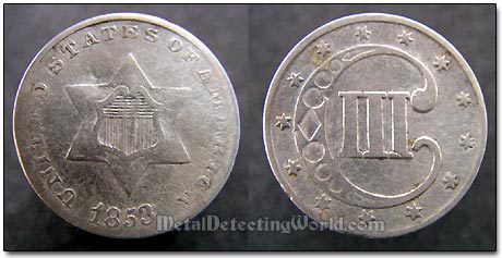 Silver 1853 3-Cent Piece
