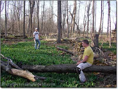 Metal Detecting the Site