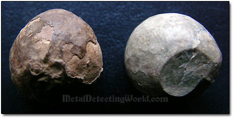 Lead Musketball and WW2 Shrapnel Compared