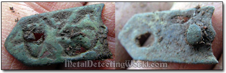 Medieval Bronze Strapend Recovered