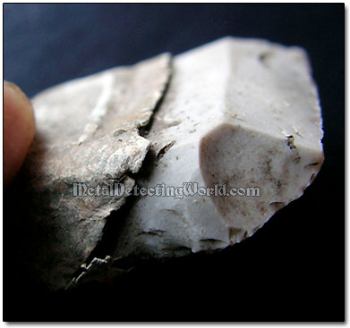 Musket Flint with Lead Pad
