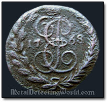 Russian 1768 Polushka Coin