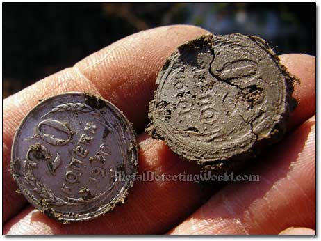 Silver Coin Imprint in Dirt