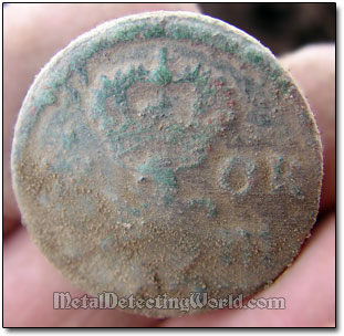 Swedish Copper 1/6 Ore Coin Kopparmynt