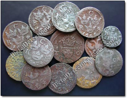 Detected Copper Coins in Good Condition