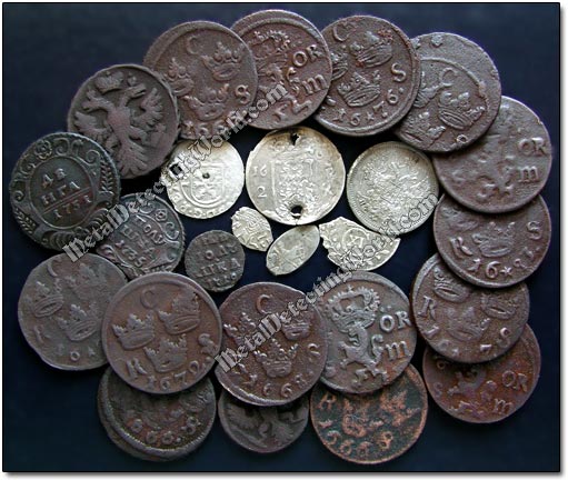Swedish Coins in Fine Condition After Being Cleaned
