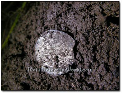 Silver Hammered Coin Metal Detected