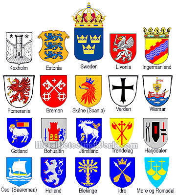 Coats of Arms of Sweden and Its Dominions